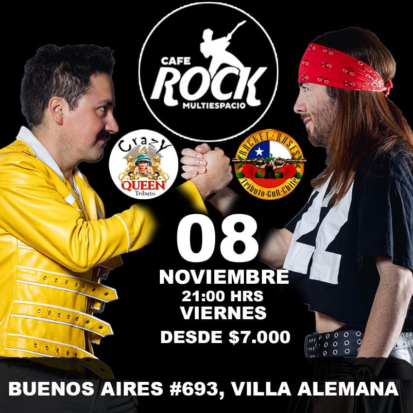 Doble TRIBUTAZO Queen VS GNR image}