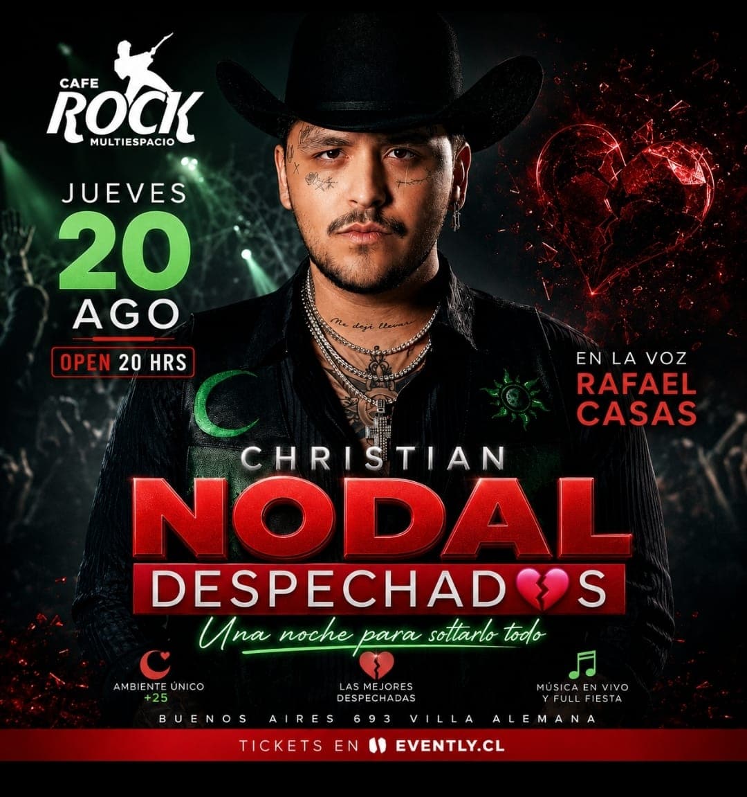 Jueves 20 Fiesta Despechadas Tributo A Christian Nodal image}