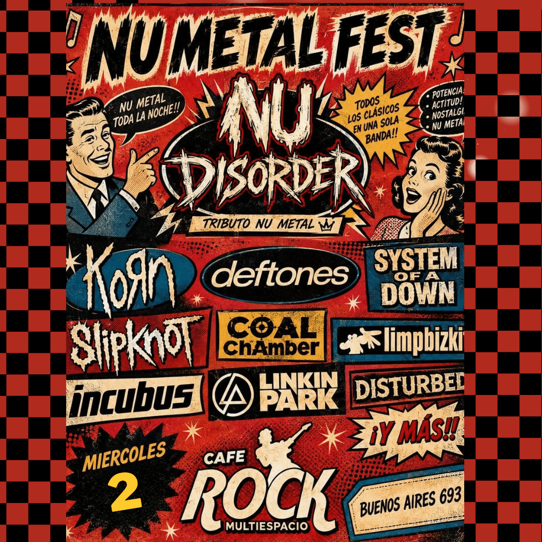 MIERCOLES 2 NOCHE NU METAL  image}
